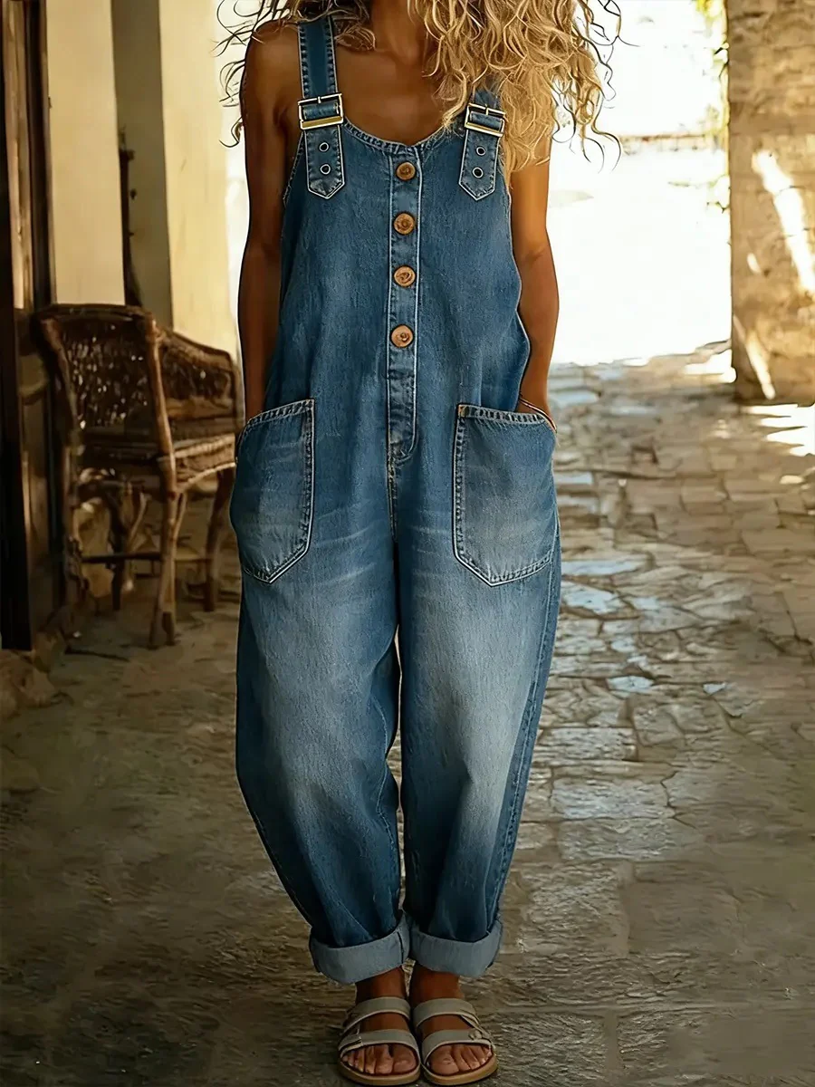 Lora™ - Denim Latzhose im Vintage-Stil - Image 3