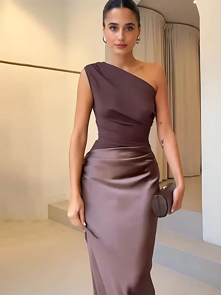 Luna™ - Maxikleid mit goldener Satinbordüre - Image 2