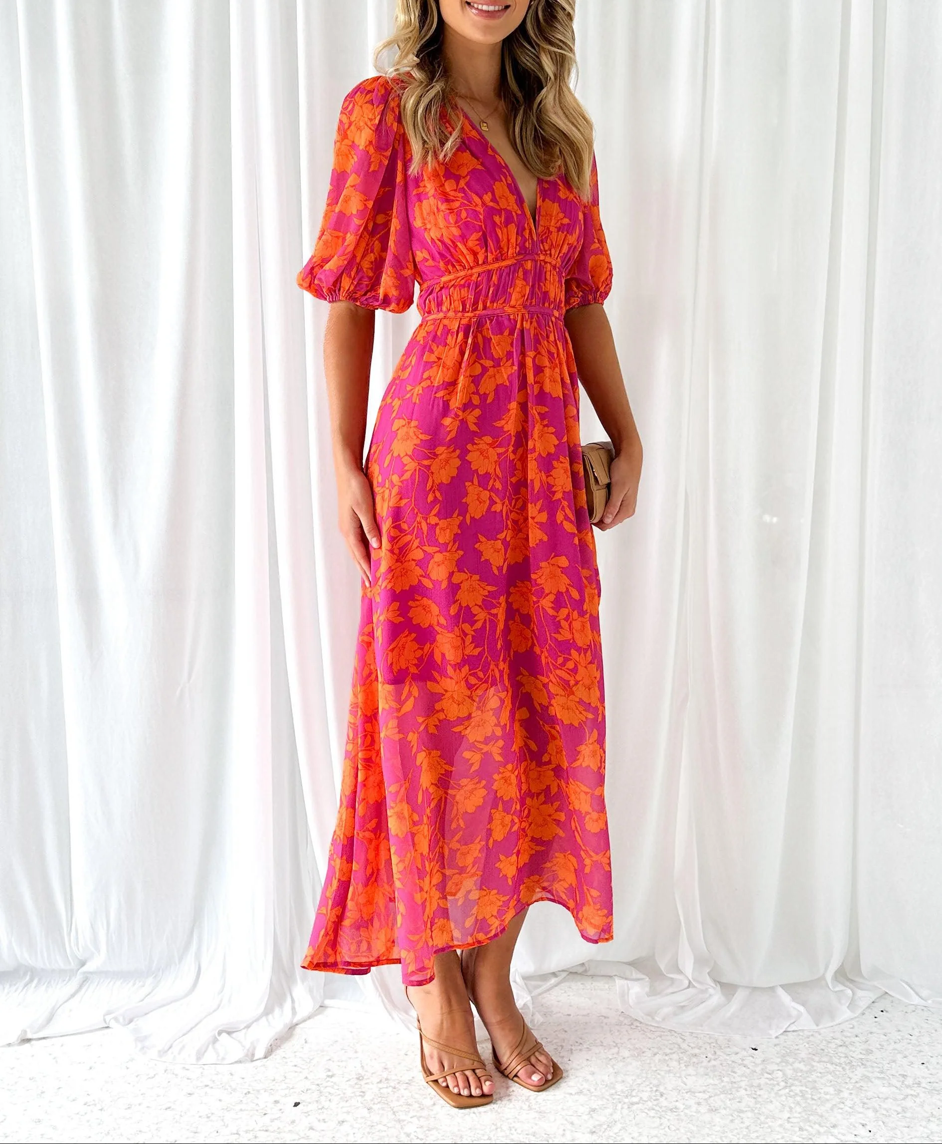 Luna™ - Modernes Flora Midi-Kleid - Image 3
