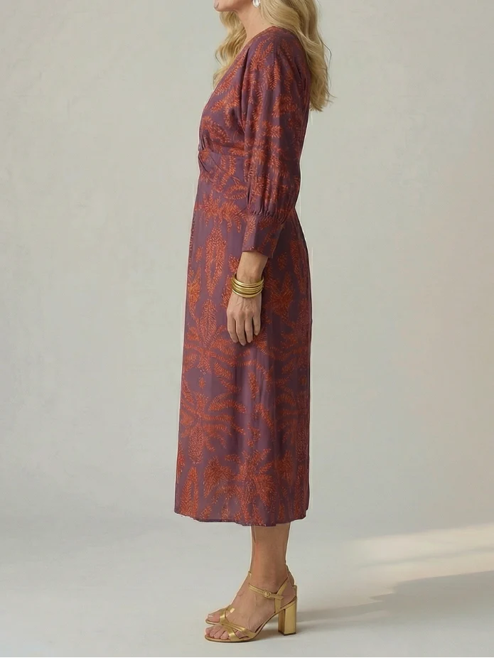 Lune - Midi-Wickelkleid Natur - Image 14