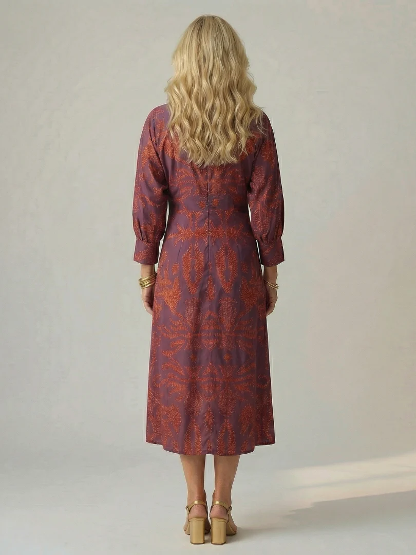 Lune - Midi-Wickelkleid Natur - Image 16