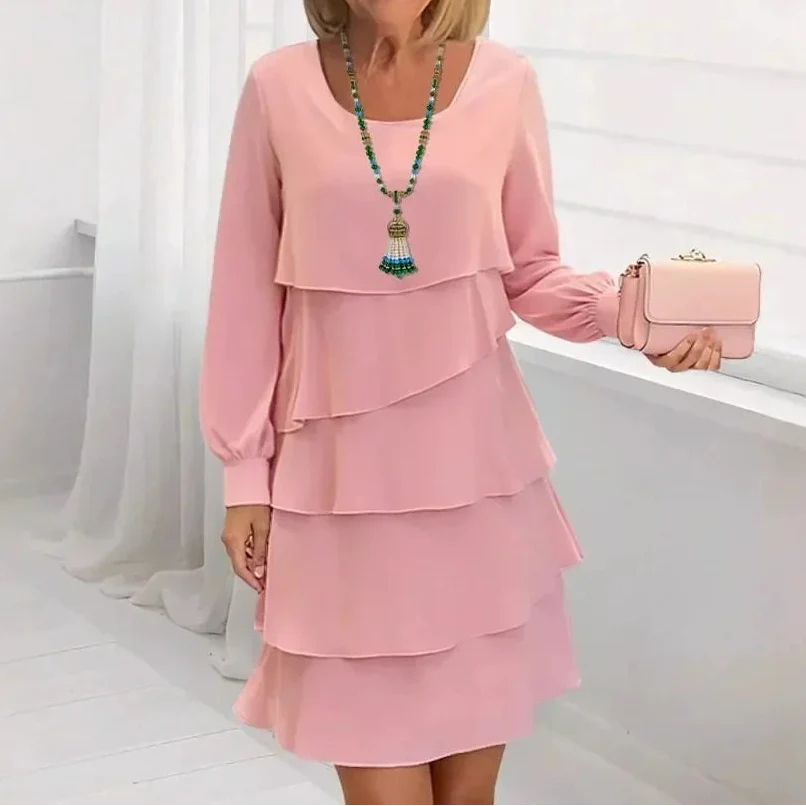 Margaret™ - Elegantes Komfort-Rüschendress mit langen Ärmeln - Image 2