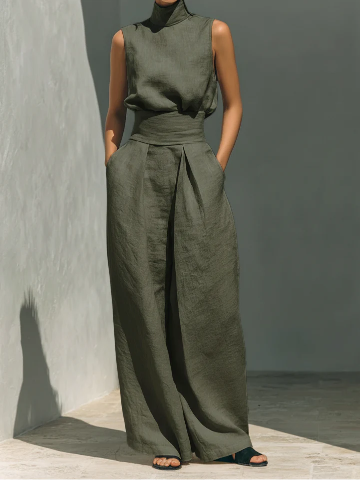 Maria™ - Ärmelloses Leinenensemble - Image 3
