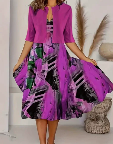 Mariel™ - Elegantes, Fließendes Midi-Kleid mit Print - Image 3