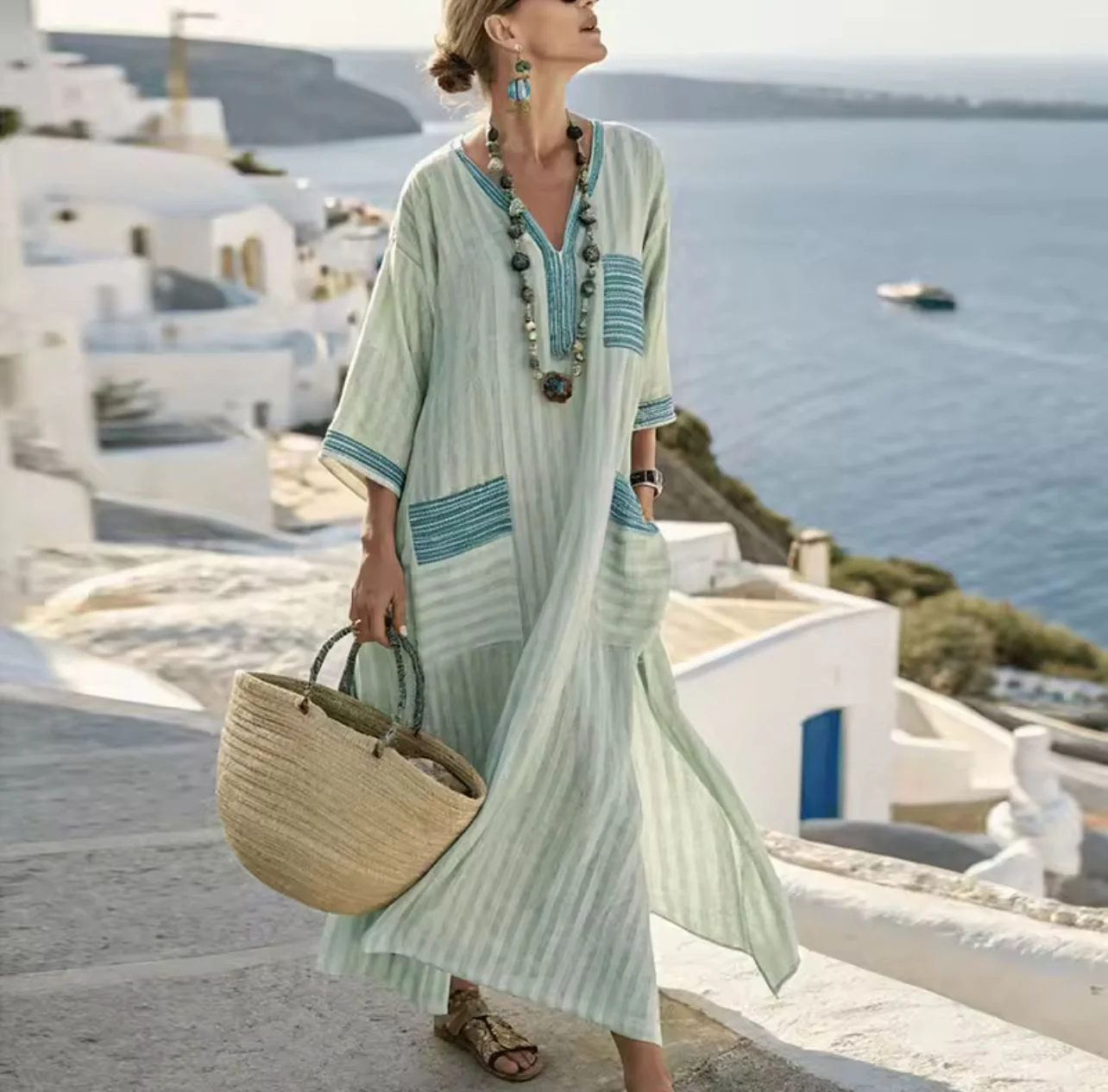 Mary™ - Lange Strandkleid für Einen Stilvollen Sommerlook - Image 8