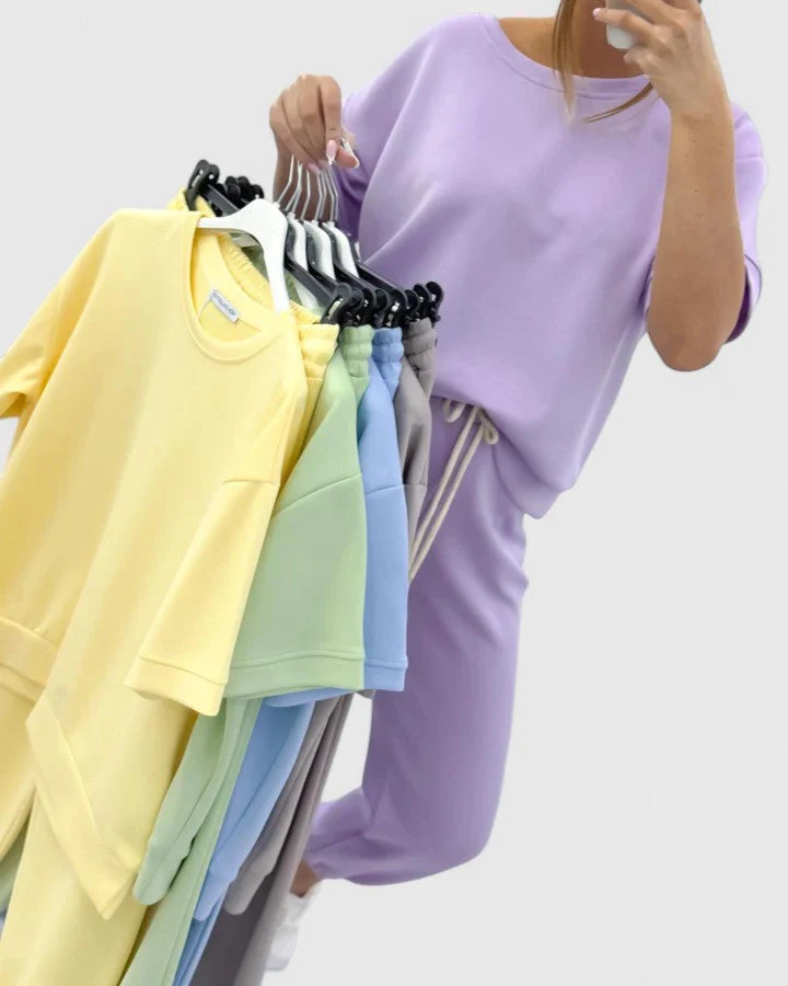 Melody™ - Lässiges Damen-Set mit einfarbigem Oberteil und Hose - Image 10