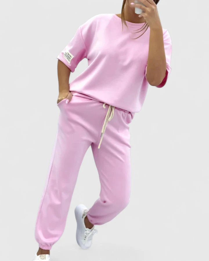 Melody™ - Lässiges Damen-Set mit einfarbigem Oberteil und Hose - Image 4