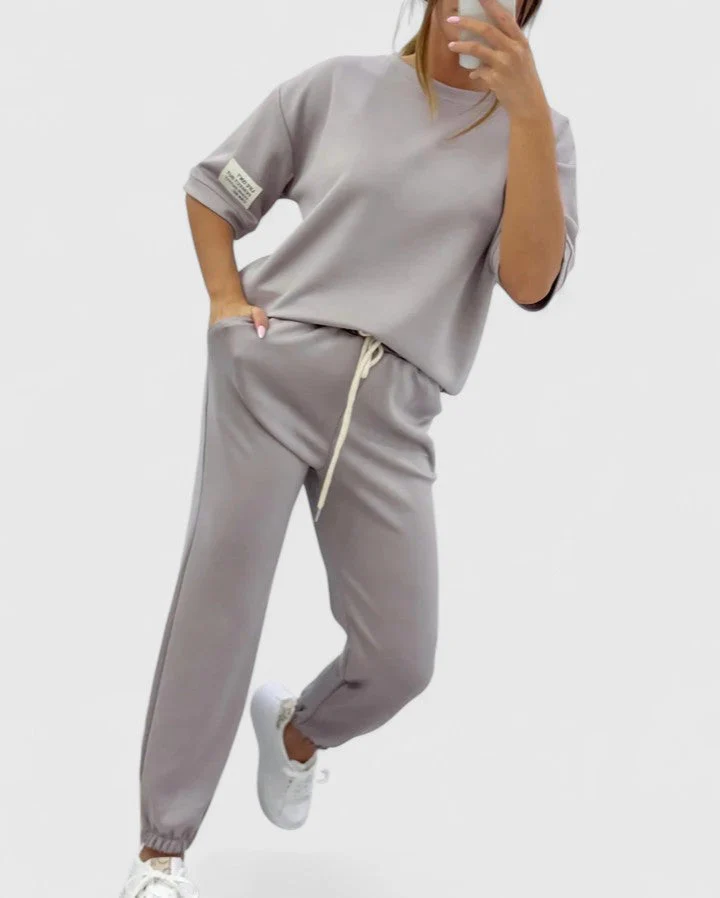 Melody™ - Lässiges Damen-Set mit einfarbigem Oberteil und Hose - Image 5