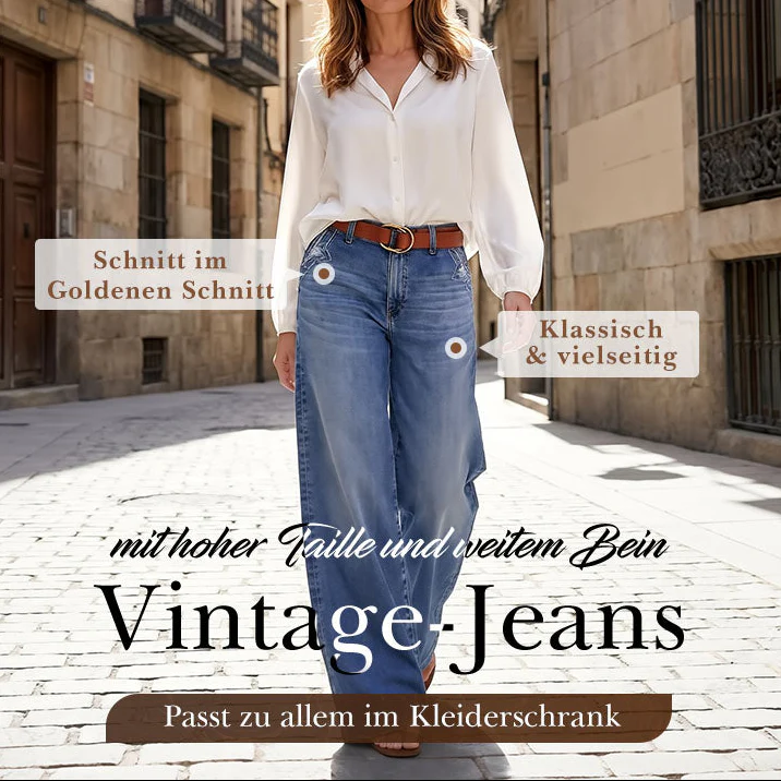 Mercy™ - Damen-Vintage-Hochbund-Weitbeinjeans - Image 8