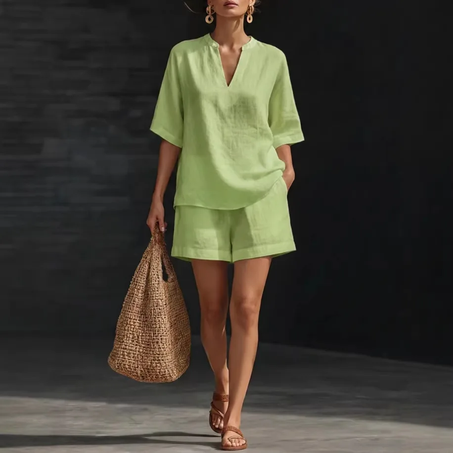 Merda™ - Bequemes Set aus Bluse und Shorts für den Sommer - Image 12