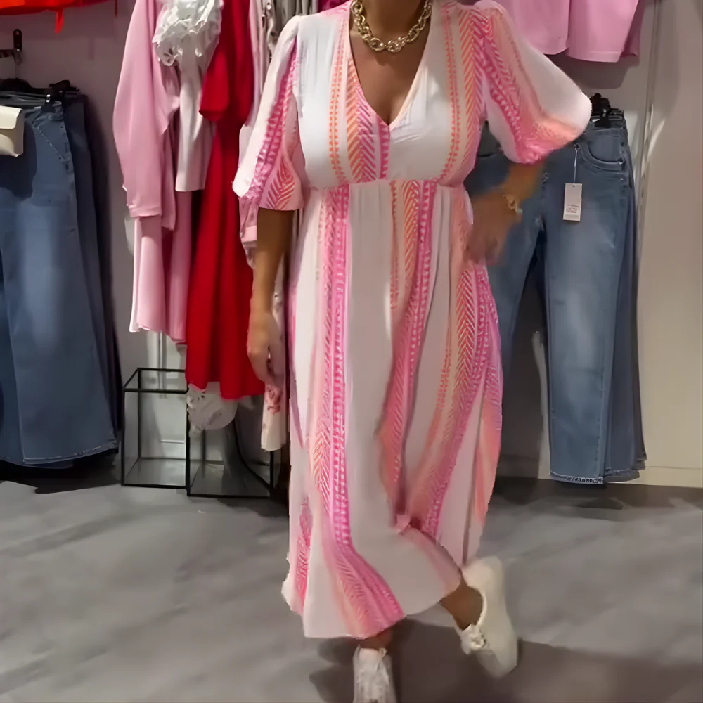 Mertil™ –  Leichtes und Luftiges Midi-Kleid mit Muster für Damen - Image 3