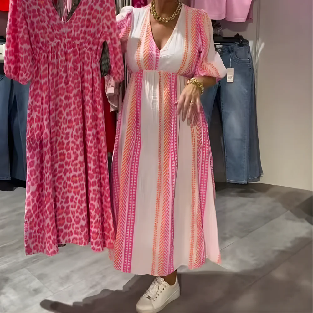 Mertil™ –  Leichtes und Luftiges Midi-Kleid mit Muster für Damen - Image 5