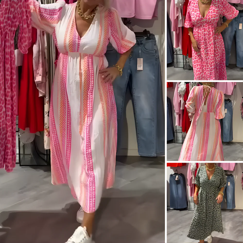 Mertil™ –  Leichtes und Luftiges Midi-Kleid mit Muster für Damen - Image 7