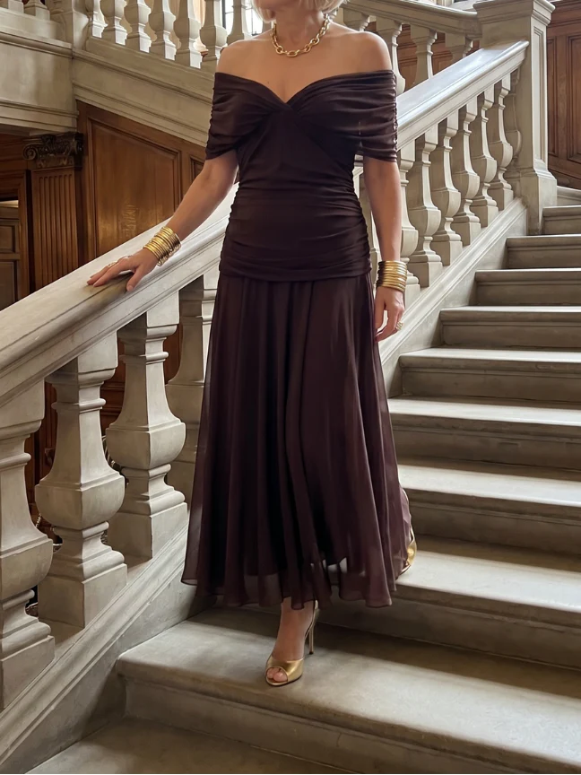 Elisabeth - Midikleid mit Schulterfreien Trägern - Image 17