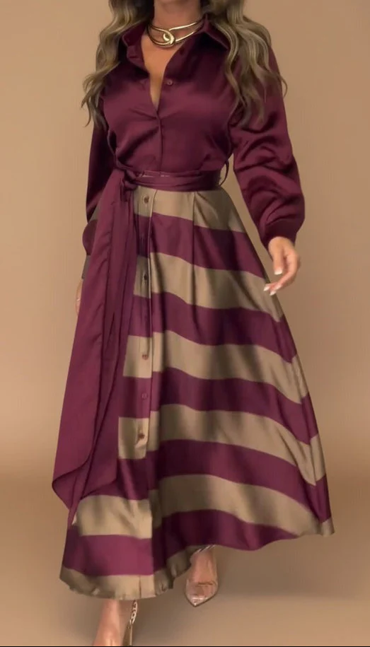 Mila™ - Gestreiftes Maxikleid