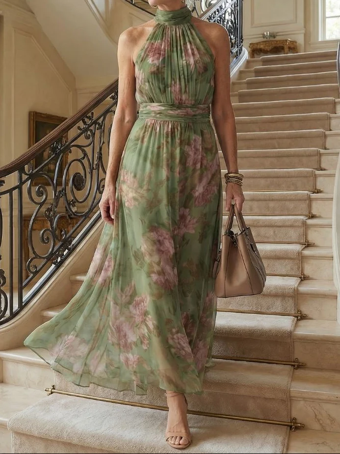 Mireille - Midikleid mit gerafftem Halterneck - Image 6