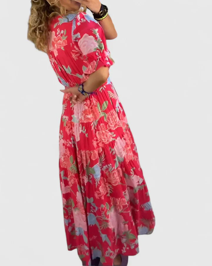 Mirena™ - Elegantes Blumenkleid mit V-Ausschnitt - Image 2