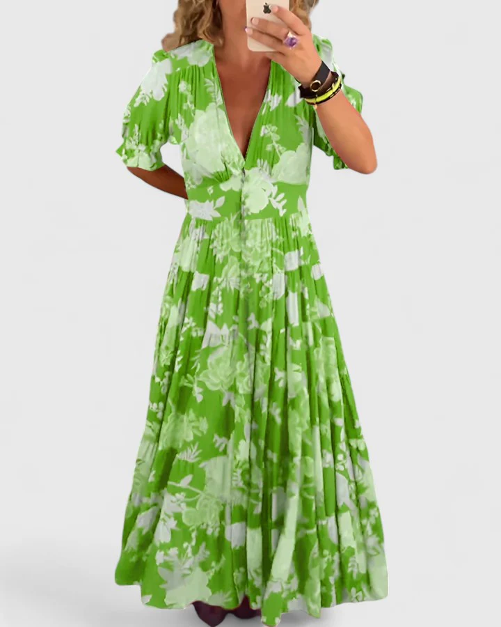 Mirena™ - Elegantes Blumenkleid mit V-Ausschnitt - Image 4