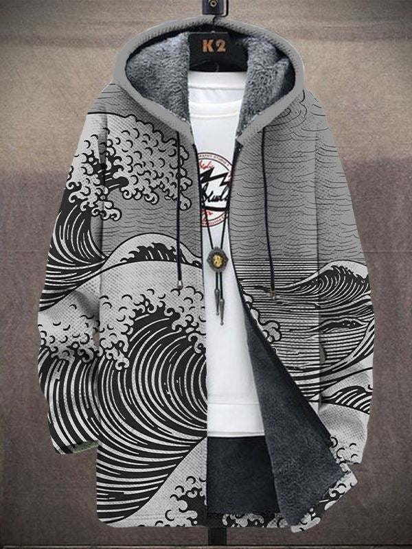 Nálha™ - Luxuriöse Kunstinspirierte Kapuzenjacke mit Reißverschluss - Image 3