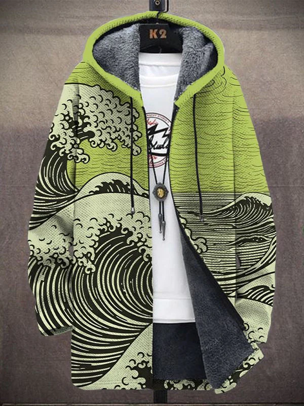 Nálha™ - Luxuriöse Kunstinspirierte Kapuzenjacke mit Reißverschluss - Image 4
