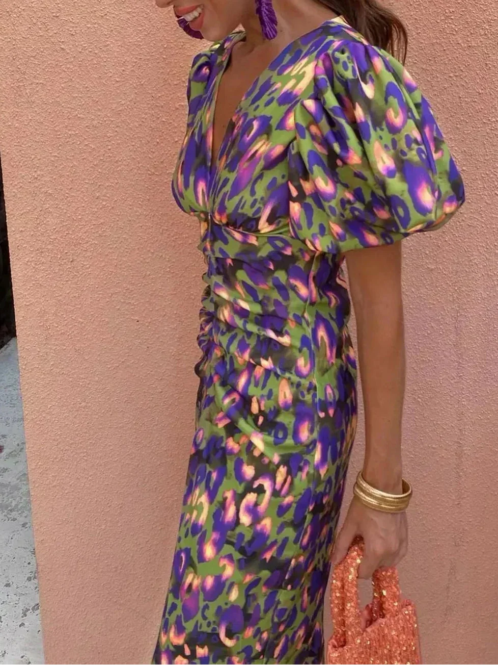 Noor™ - Halblange Kleid mit Puffärmeln - Image 5