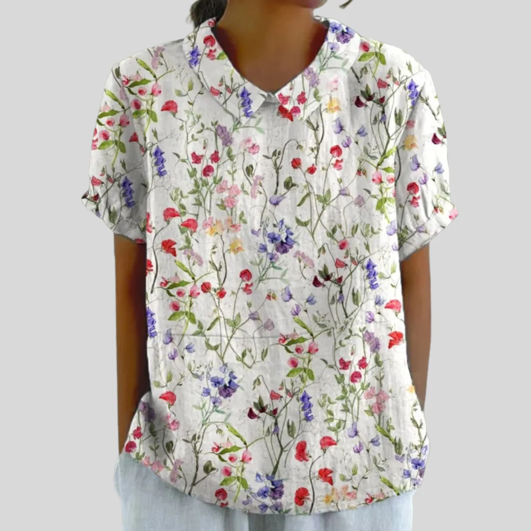 Océane - Leichte Blumenbluse
