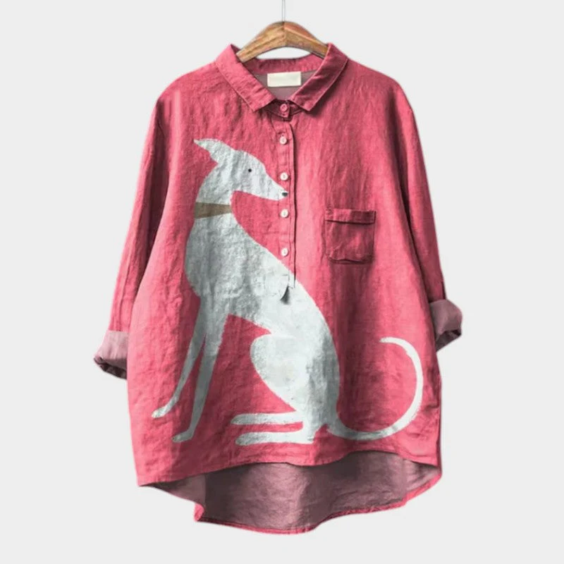 Ondine - Verspielt Tiermuster Bluse - Image 2