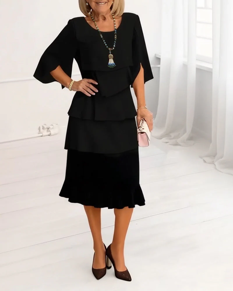 Patricia™ - Elegantes Komfort-Rüschkleid - Image 4