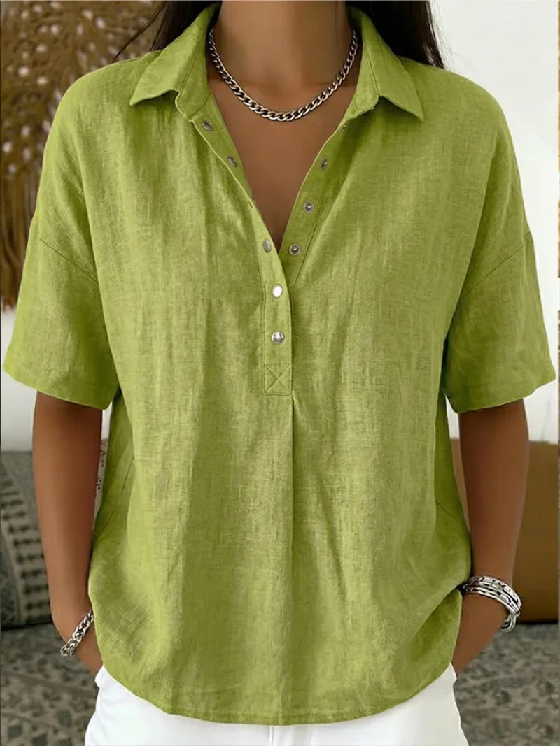 Phobie™ - Bluse mit Kragen und Knopfverzierung - Image 3