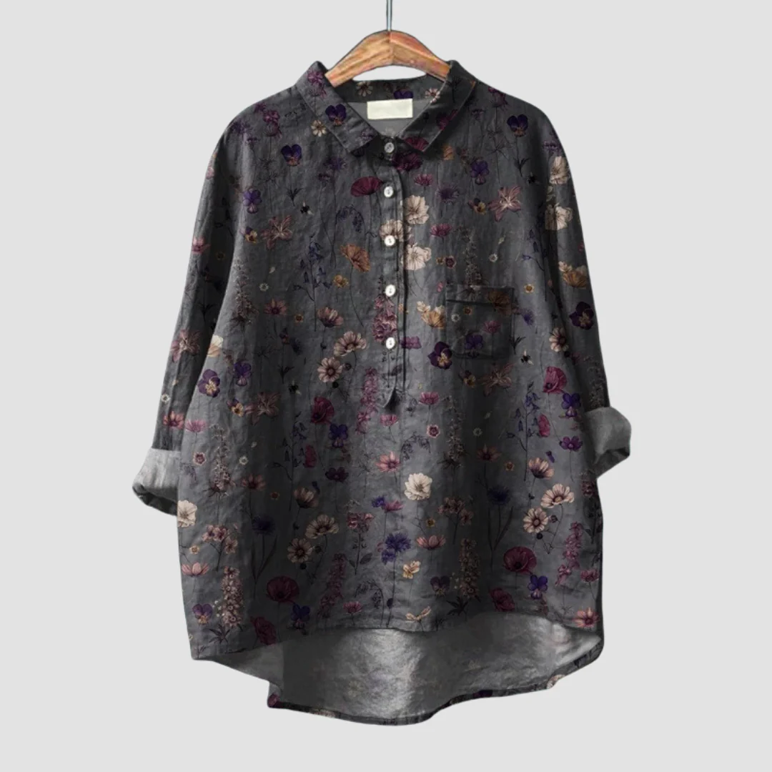 Quitterie - Zarte Bluse mit Blumenmuster