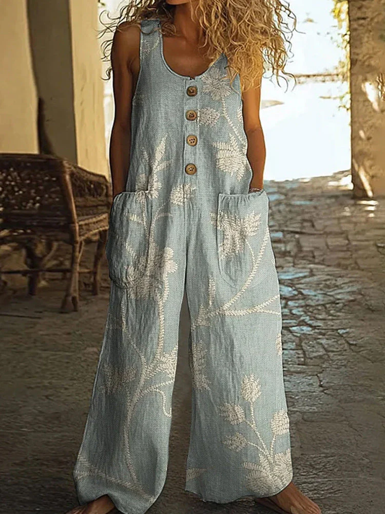 Realyn™ – Blumiger ärmelloser Jumpsuit - Image 2