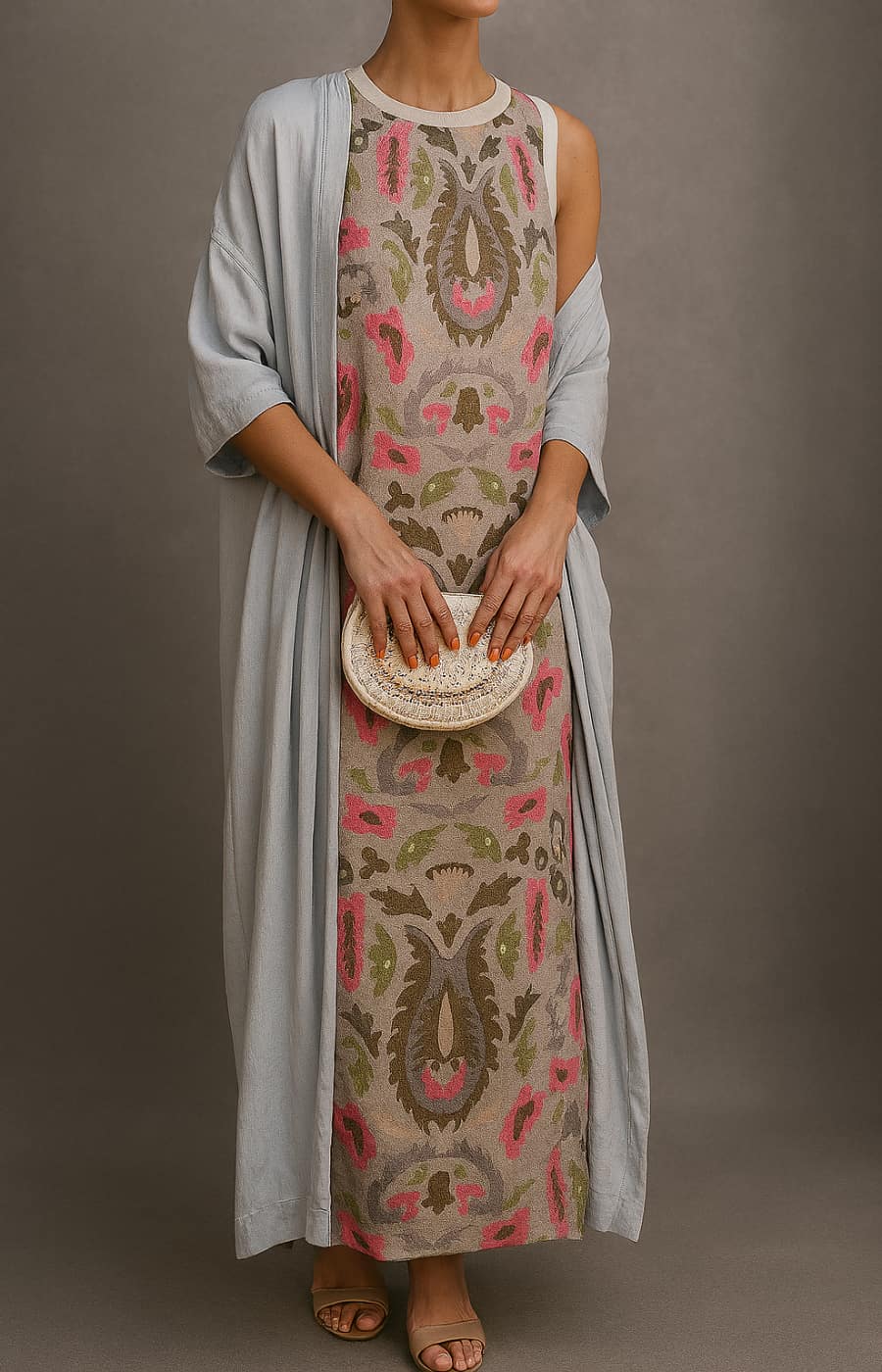 Reily™ - Set aus Bedrucktem Kleid und Passender Strickjacke - Image 3