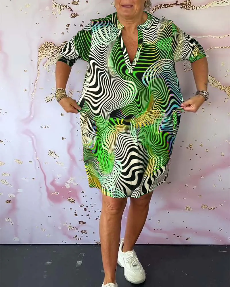 Roya™ - Farbenfrohes Kleid mit V-Ausschnitt - Image 7