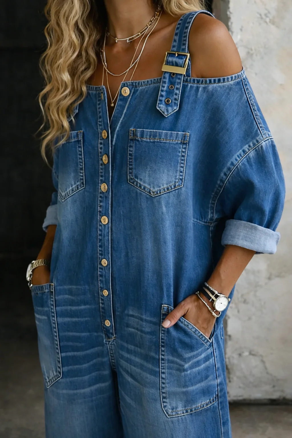 Salvea™ - Jumpsuit mit Schulterfreiem Ausschnitt - Image 2
