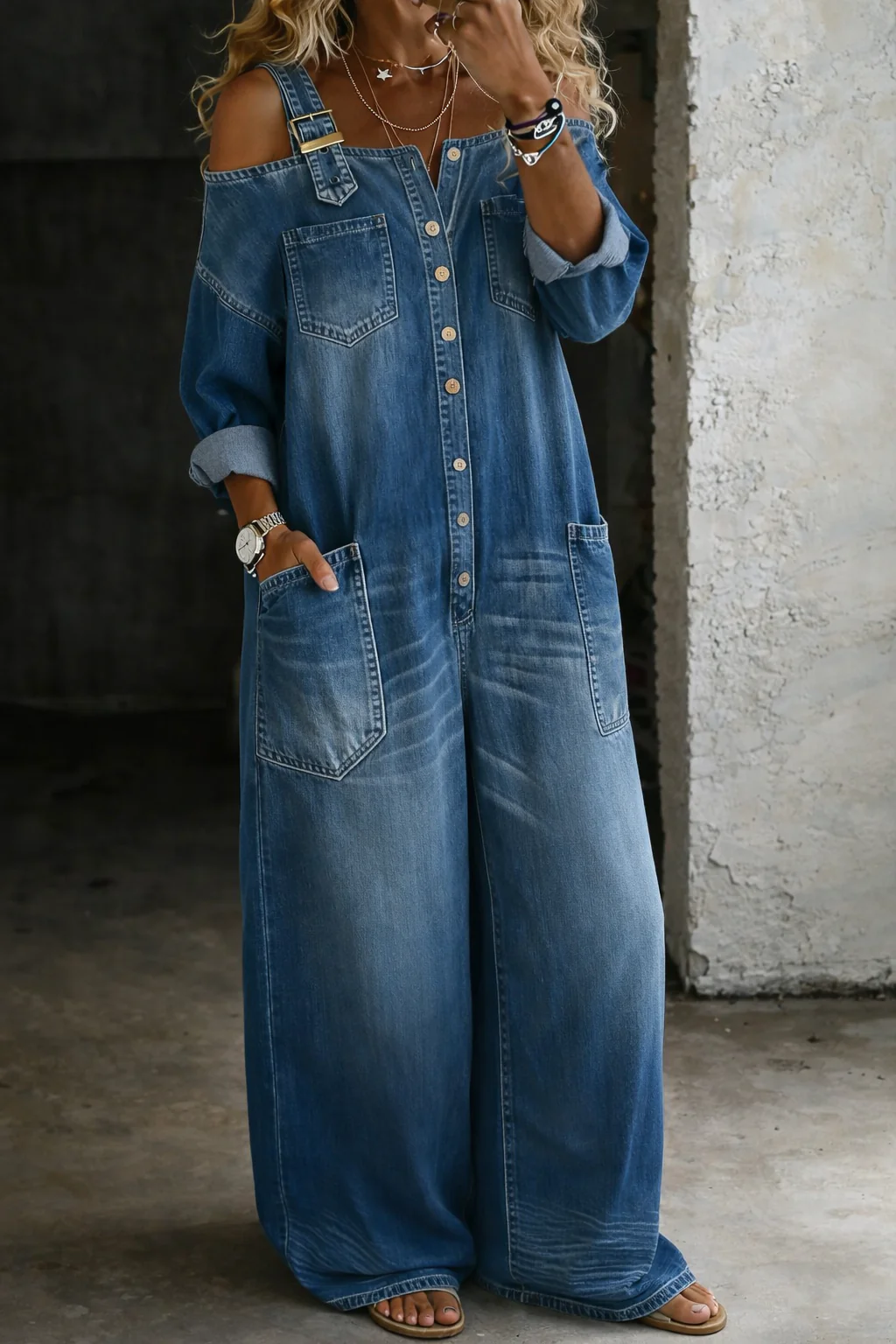 Salvea™ - Jumpsuit mit Schulterfreiem Ausschnitt - Image 4