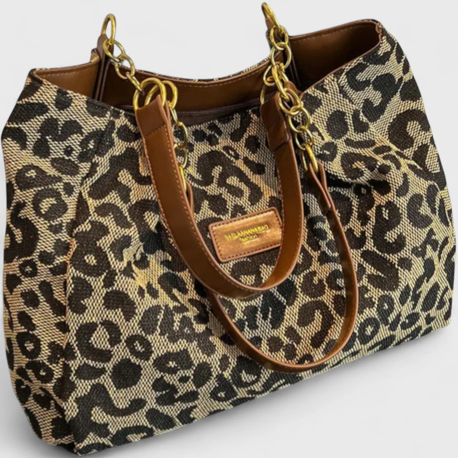 Savari™ – Einkaufstasche aus Canvas mit Leopardenmuster - Image 2