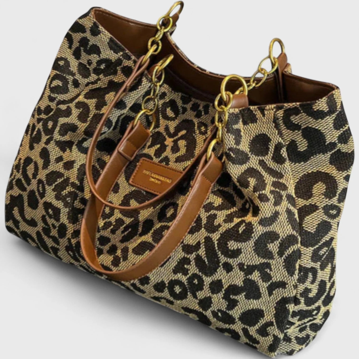 Savari™ – Einkaufstasche aus Canvas mit Leopardenmuster - Image 3