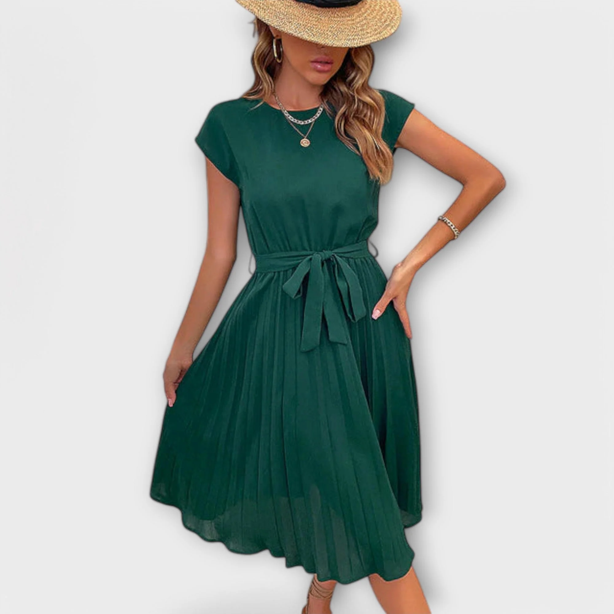 Shira™ - Sommer Midi Plissee Kleid - Image 2