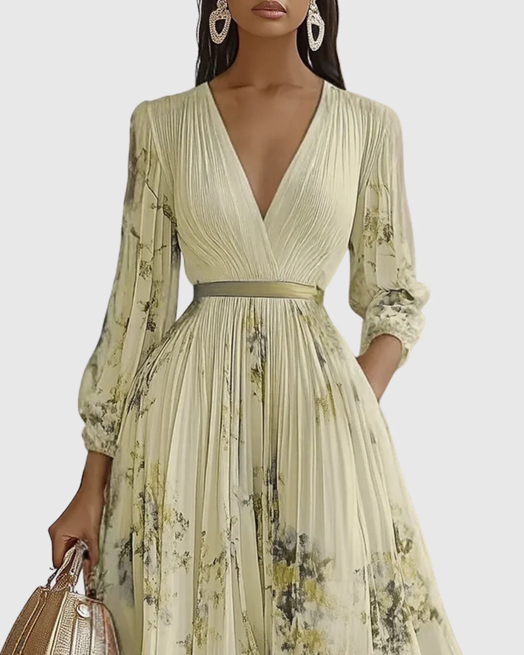Siena™ - Elegante Plissee Maxi Kleid - Image 11