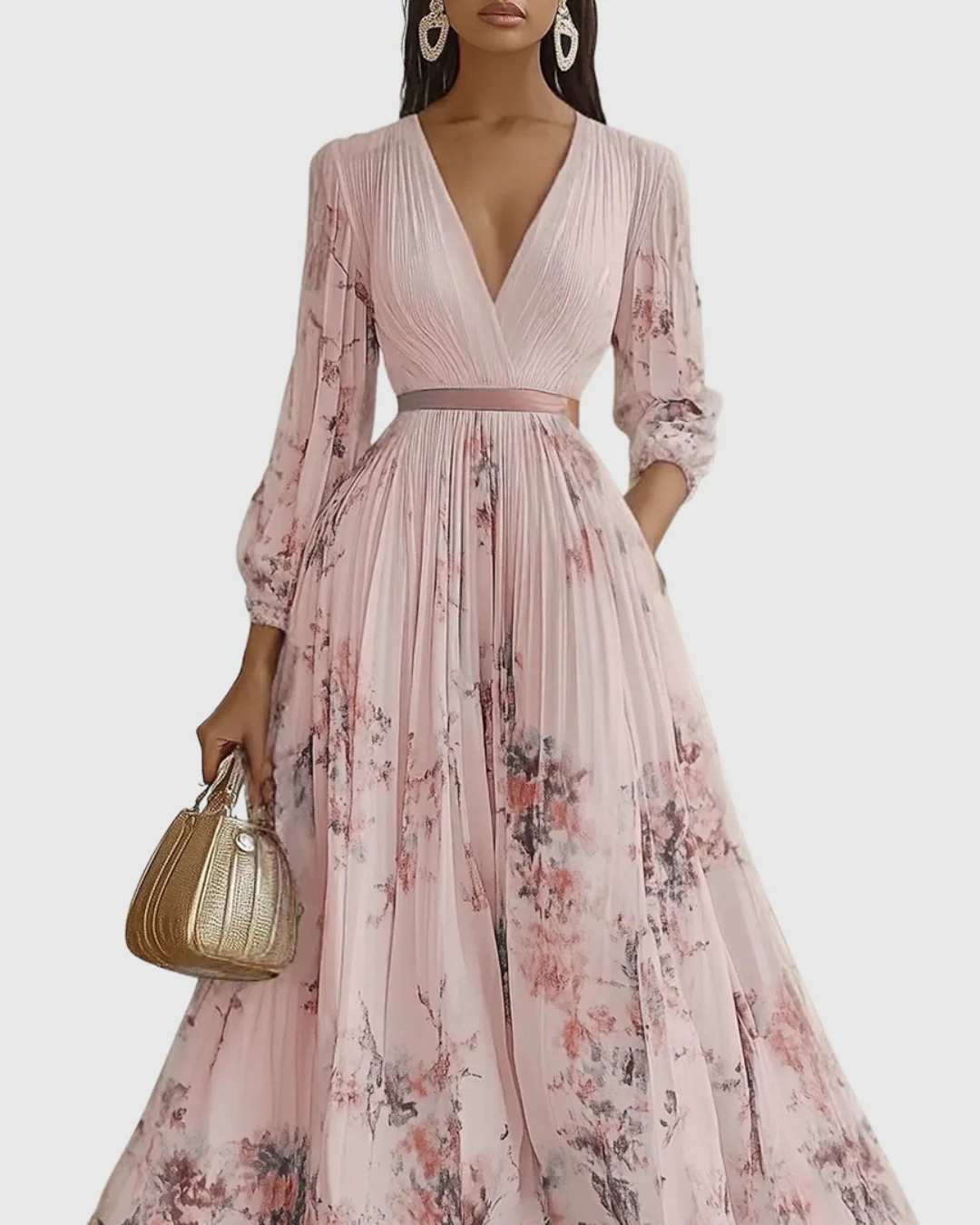 Siena™ - Elegante Plissee Maxi Kleid - Image 13