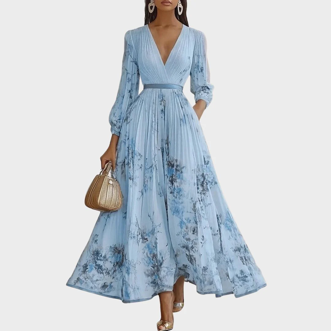 Siena™ - Elegante Plissee Maxi Kleid - Image 15