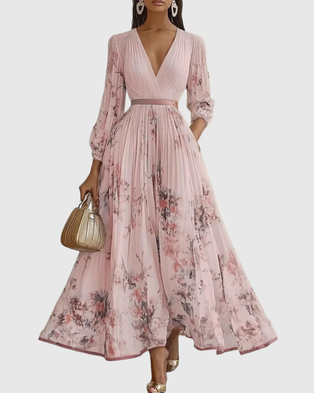 Siena™ - Elegante Plissee Maxi Kleid - Image 6