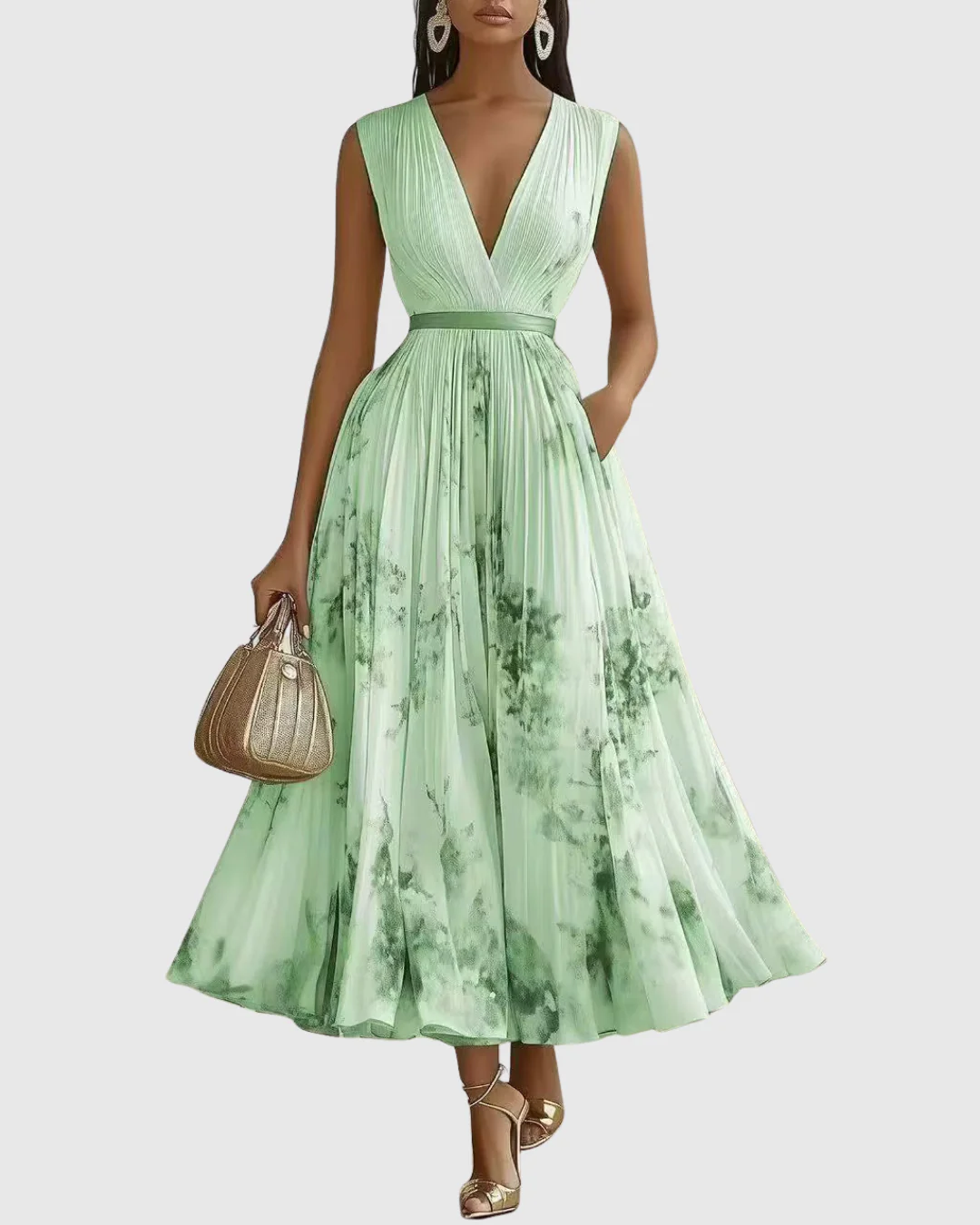 Siena™ - Elegante Plissee Maxi Kleid - Image 7