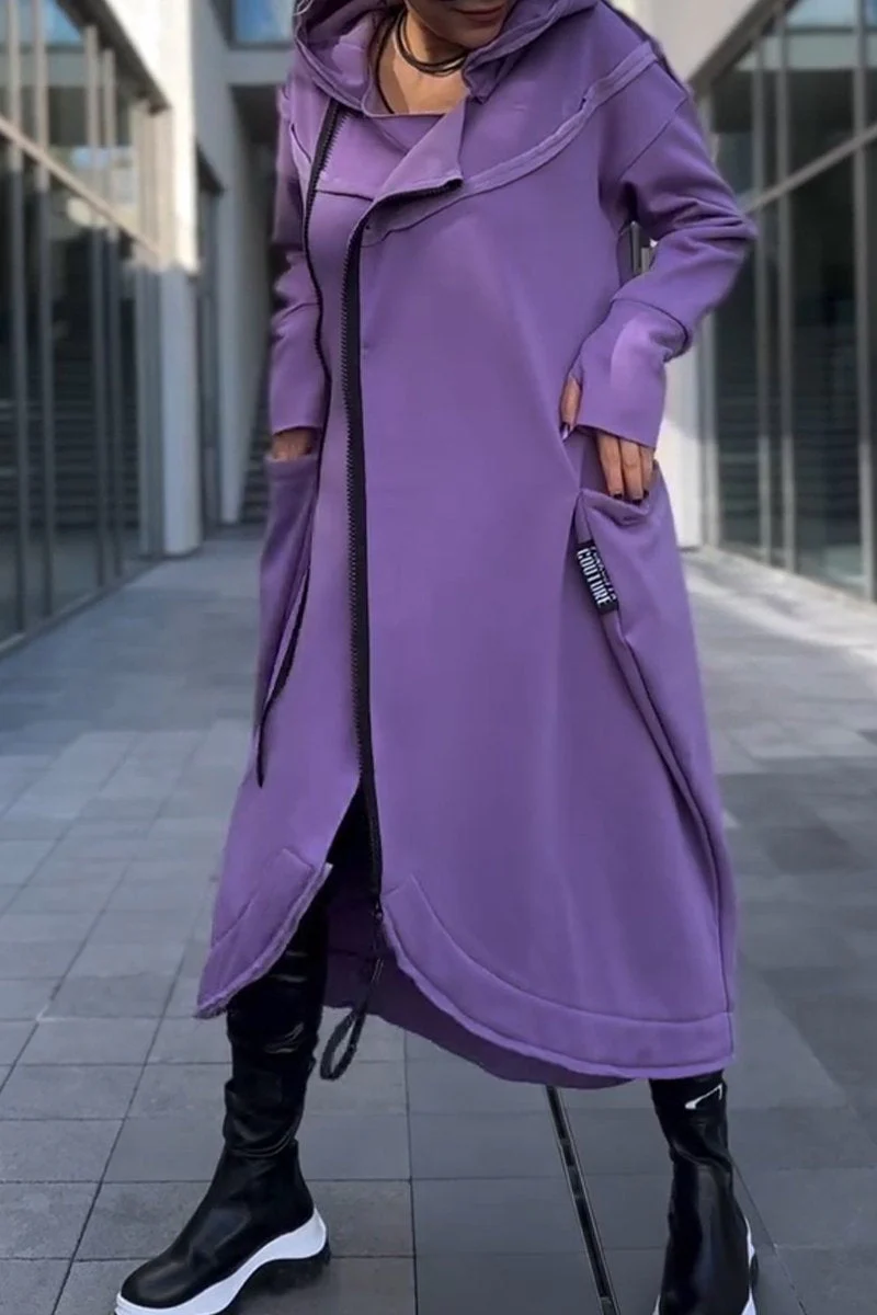 Siera™ - Bequemes Langes Fließendes Kleid mit Kapuze - Image 4
