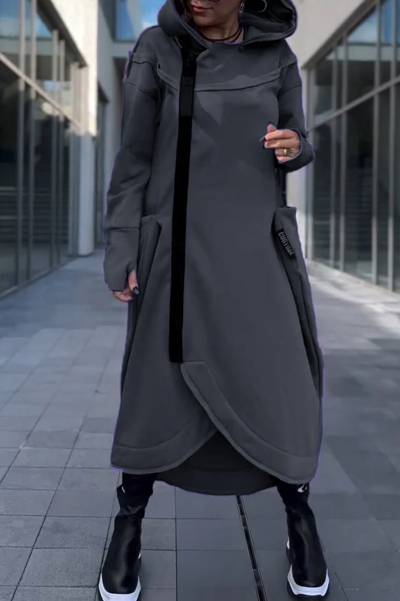 Siera™ - Bequemes Langes Fließendes Kleid mit Kapuze - Image 5