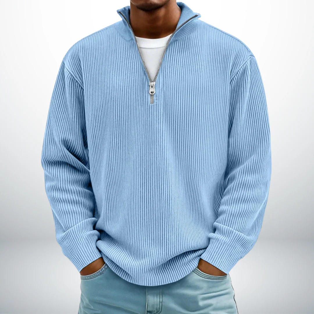 Snovia™ – Hochwertiger Herrenpullover mit Halbreißverschluss