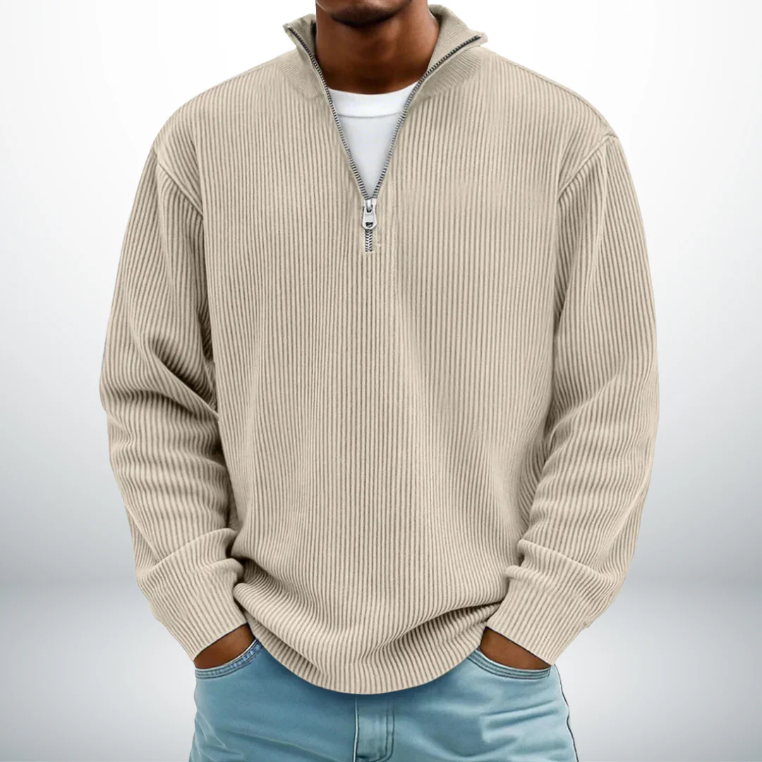 Snovia™ – Hochwertiger Herrenpullover mit Halbreißverschluss - Image 4
