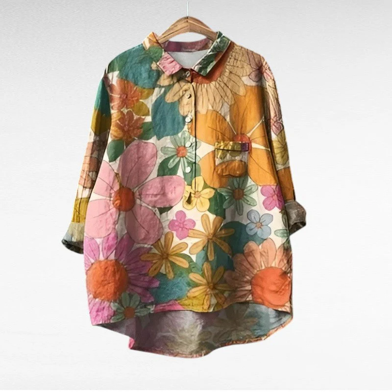 Solène - Elegante Blumenbluse - Image 2