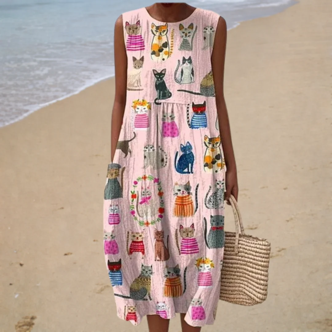 Sommerkleid mit Aufnähern