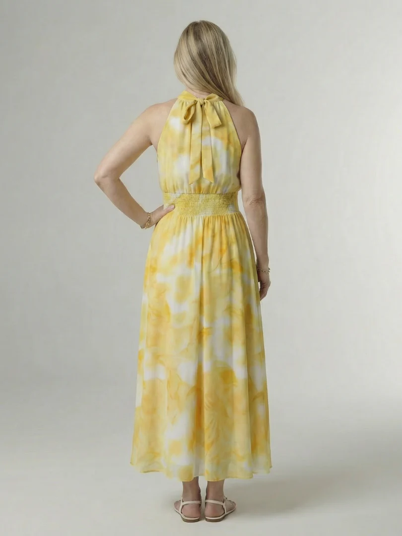 Sylin - Midikleid mit Neckholder und geraffter Taille - Image 3